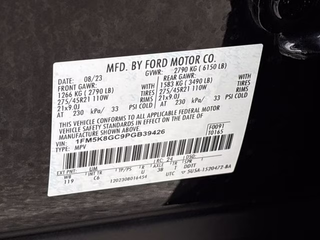 2023 Black Metallic Ford Explorer ST 4X4 SUV