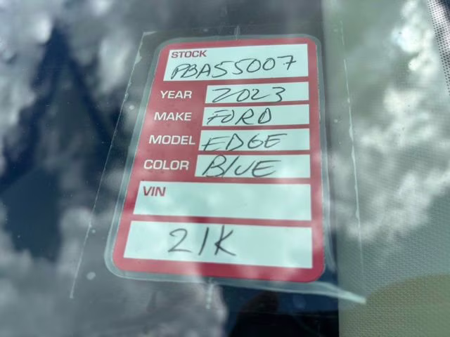 2023 Blue Metallic Ford Edge SEL AWD SUV