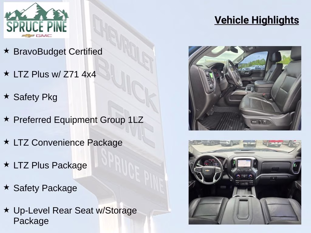2019 Northsky Blue Metallic Chevrolet Silverado 1500 LTZ 4X4 Truck