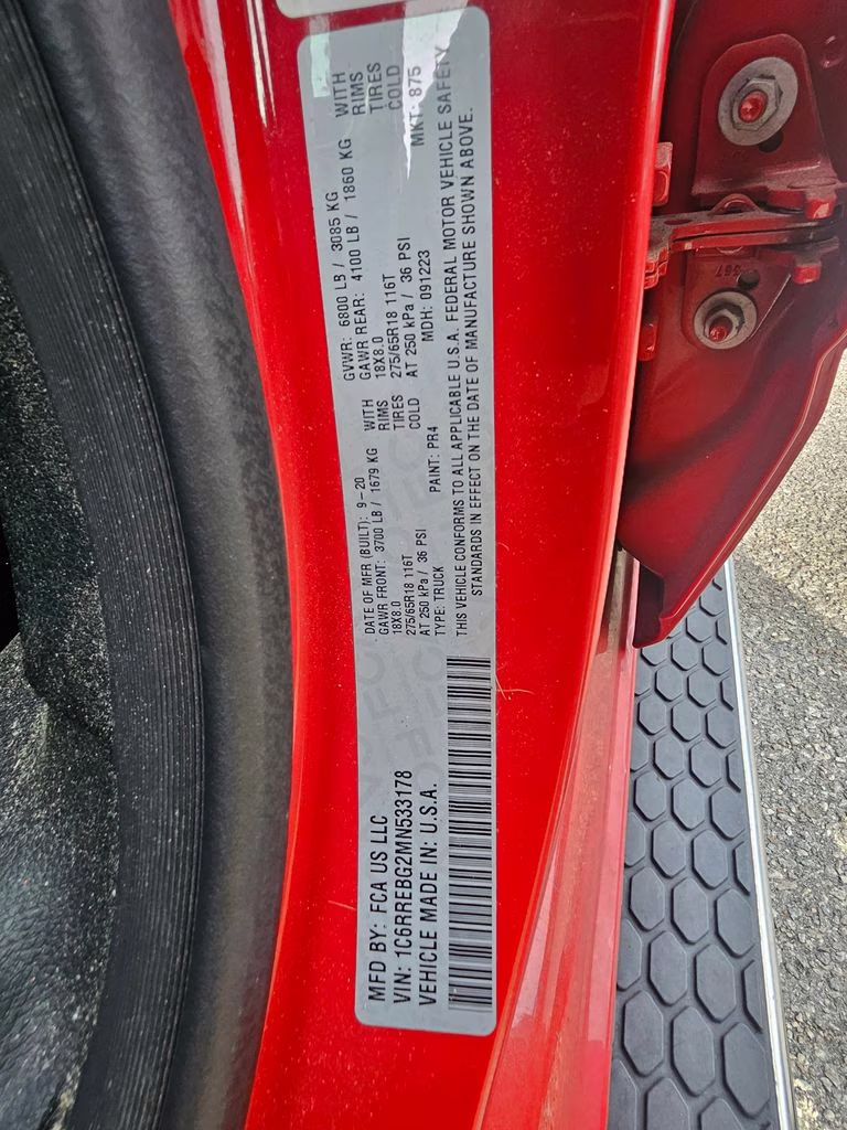 2021 Flame Red Clearcoat Ram 1500 Big Horn/Lone Star RWD Truck