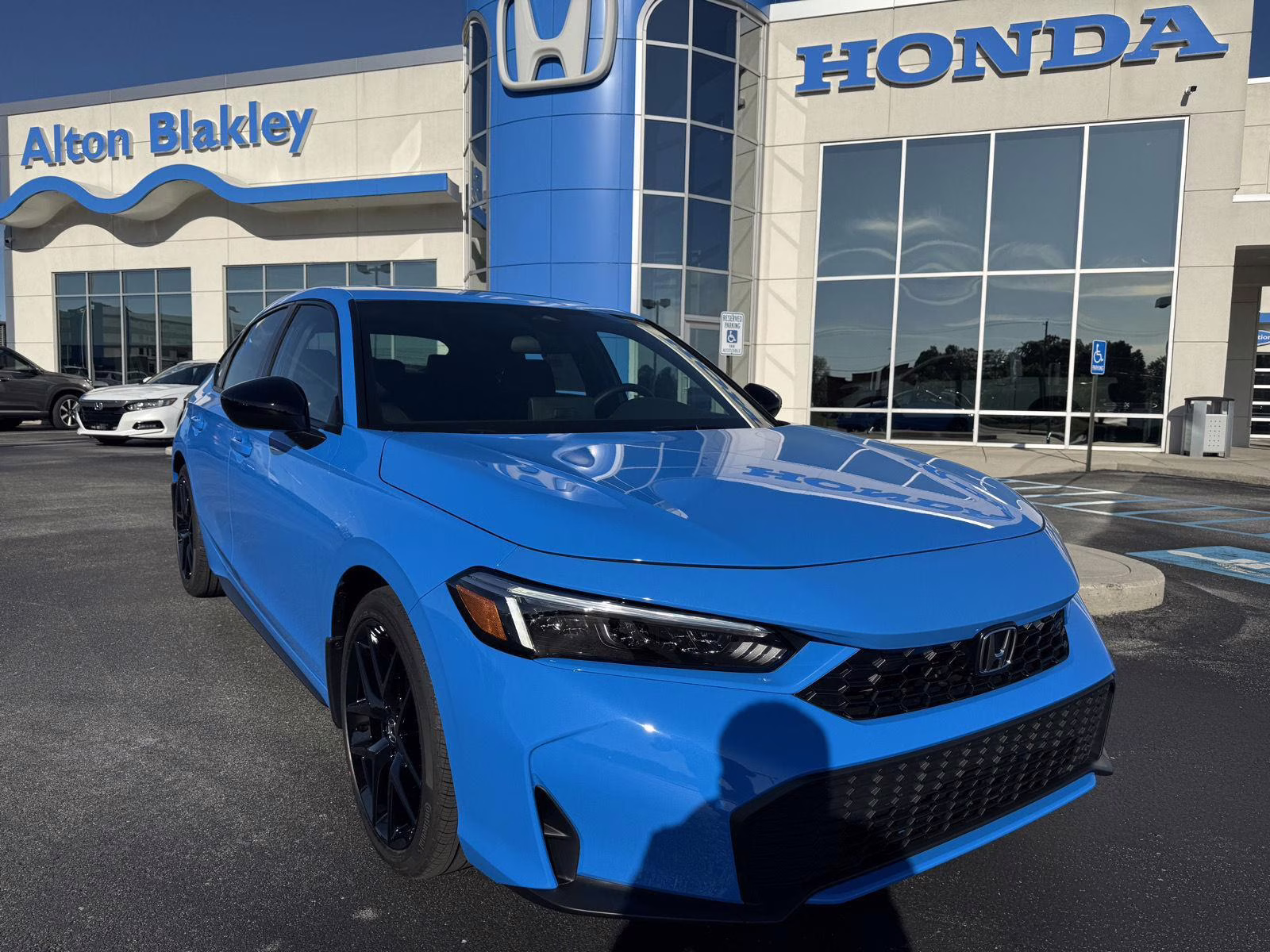 2026 Boost Blue Pearl Honda Civic Hatchback Hybrid Sport FWD Hatchback