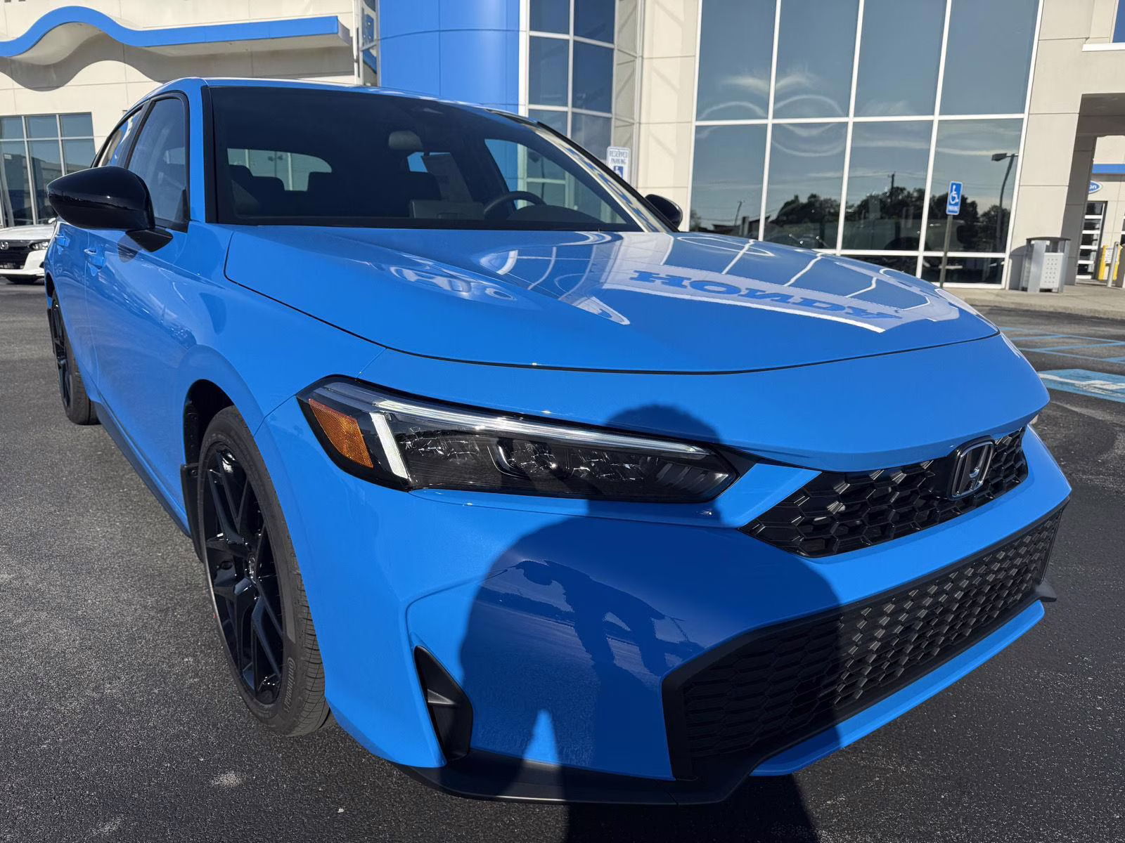 2026 Boost Blue Pearl Honda Civic Hatchback Hybrid Sport FWD Hatchback