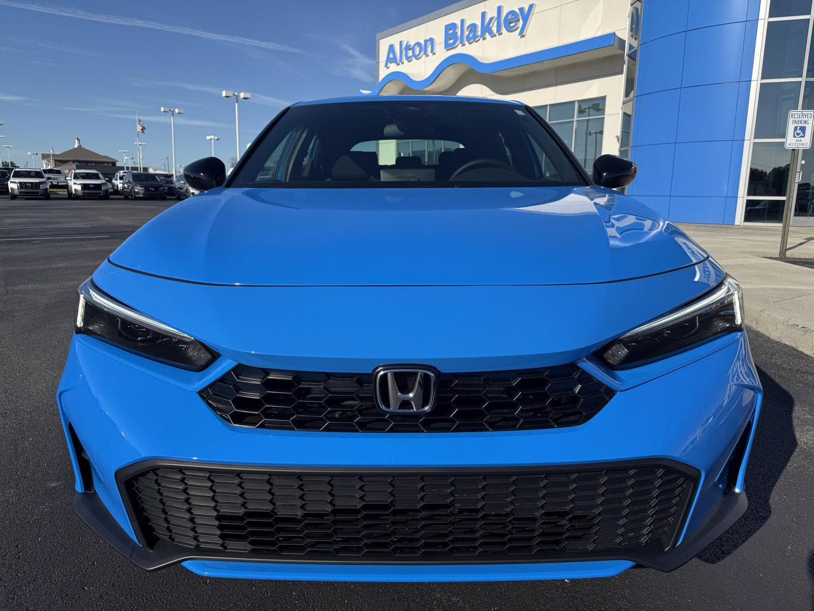 2026 Boost Blue Pearl Honda Civic Hatchback Hybrid Sport FWD Hatchback