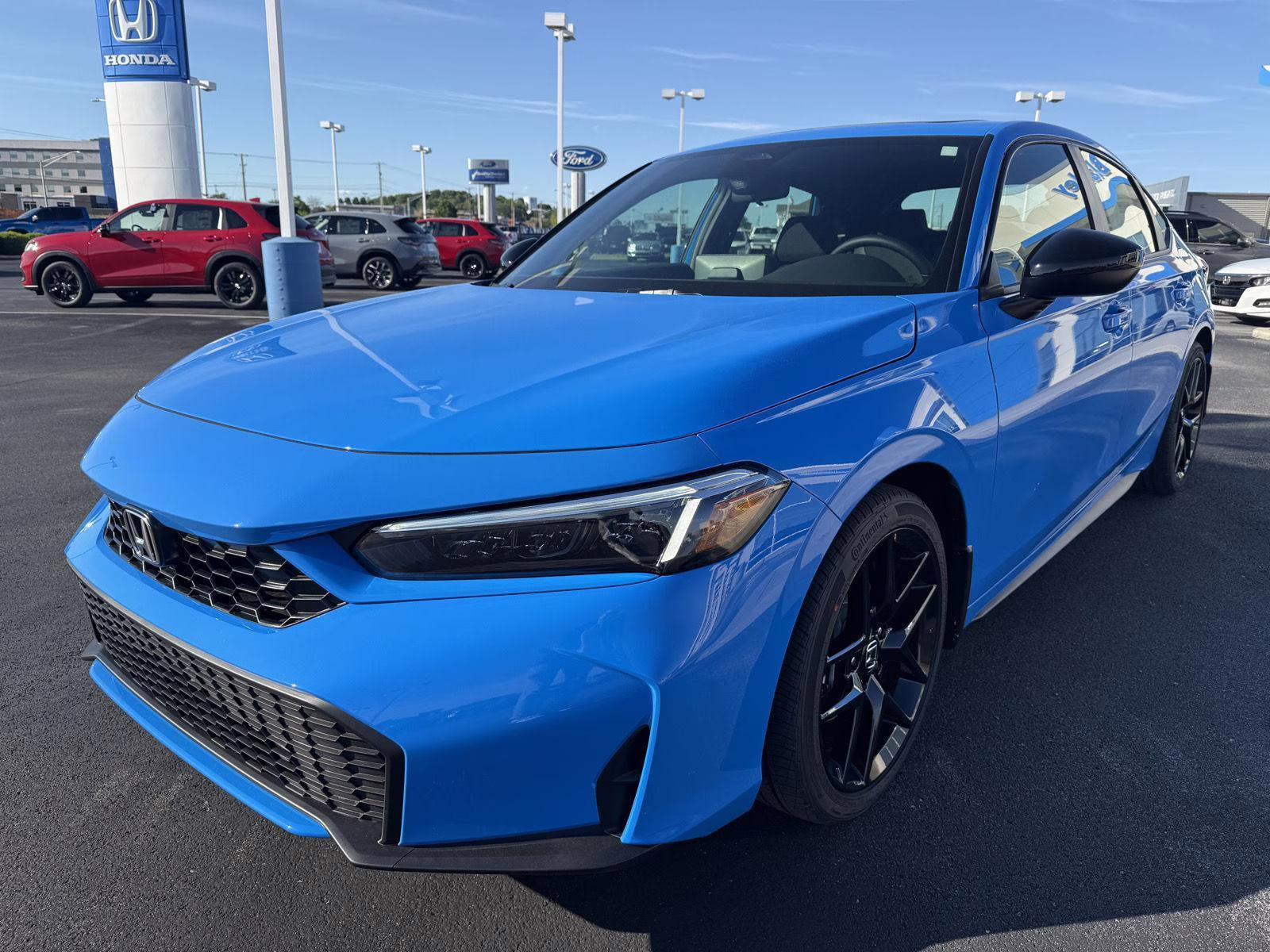 2026 Boost Blue Pearl Honda Civic Hatchback Hybrid Sport FWD Hatchback
