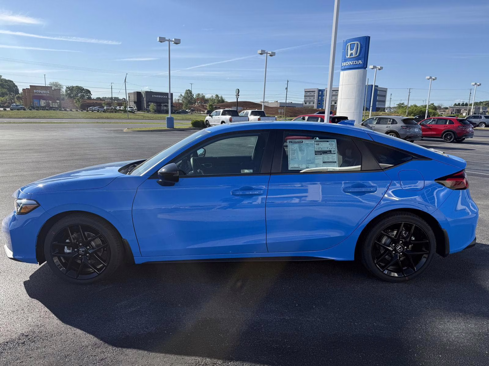 2026 Boost Blue Pearl Honda Civic Hatchback Hybrid Sport FWD Hatchback