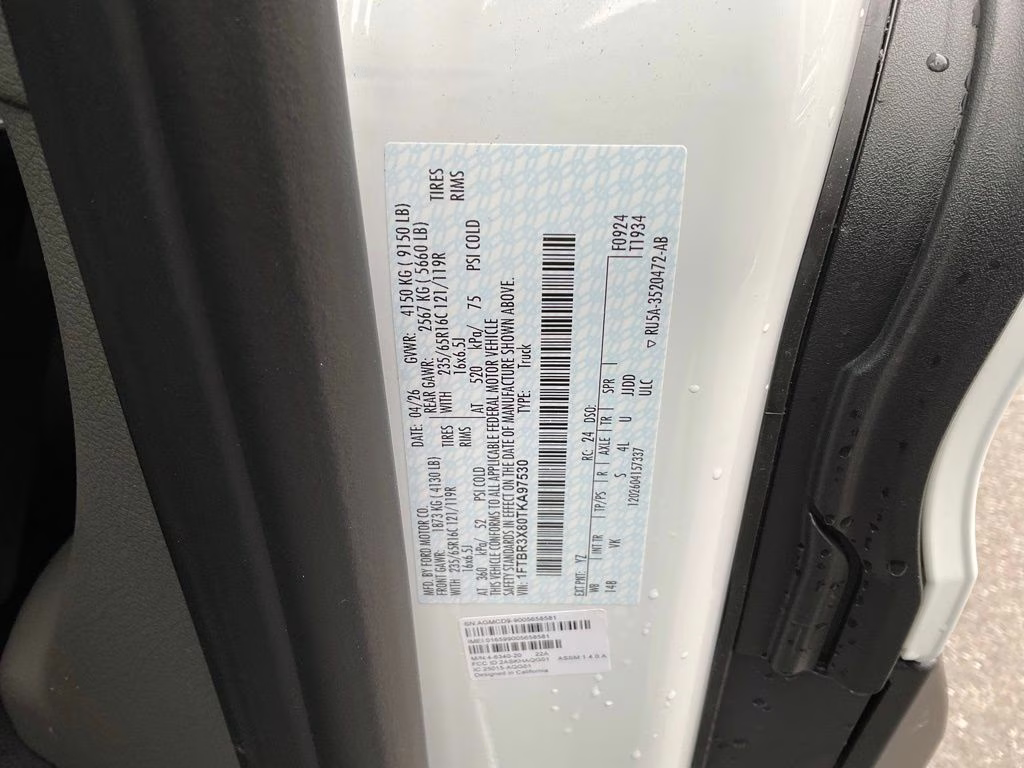 2026 Oxford White Ford Transit-250 Base RWD Van