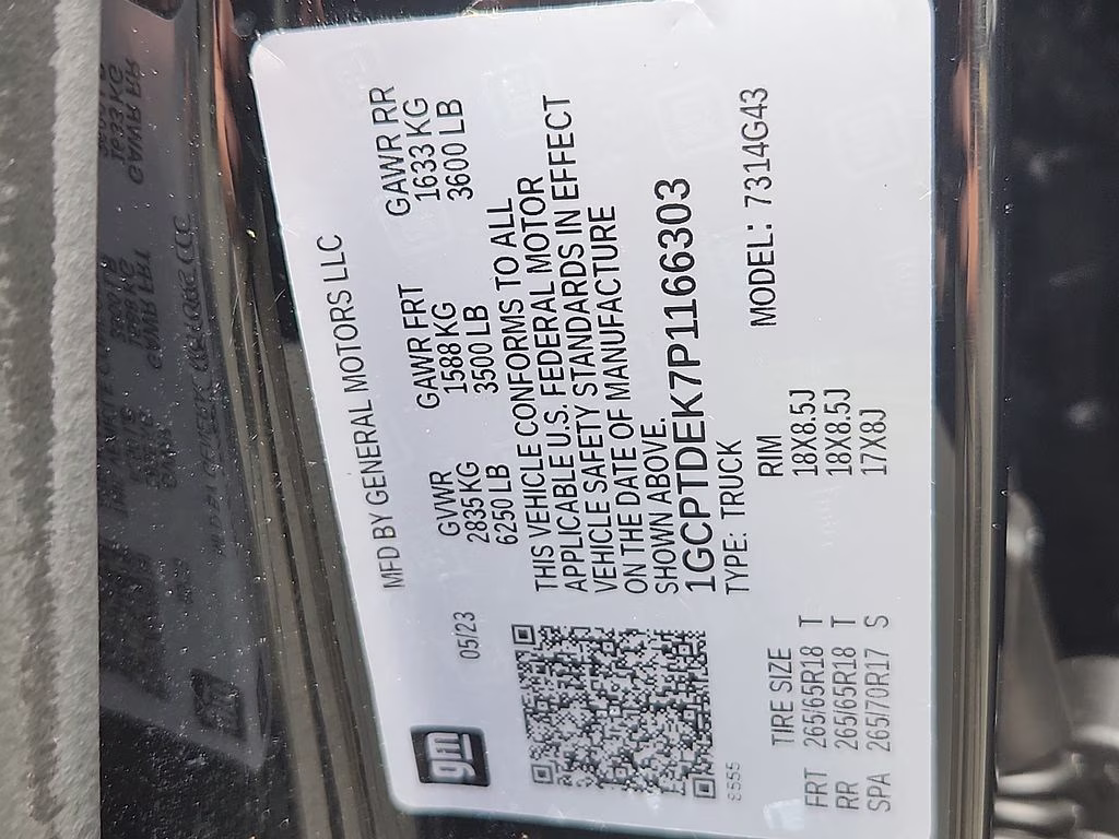 2023 Black Chevrolet Colorado Z71 4X4 Truck