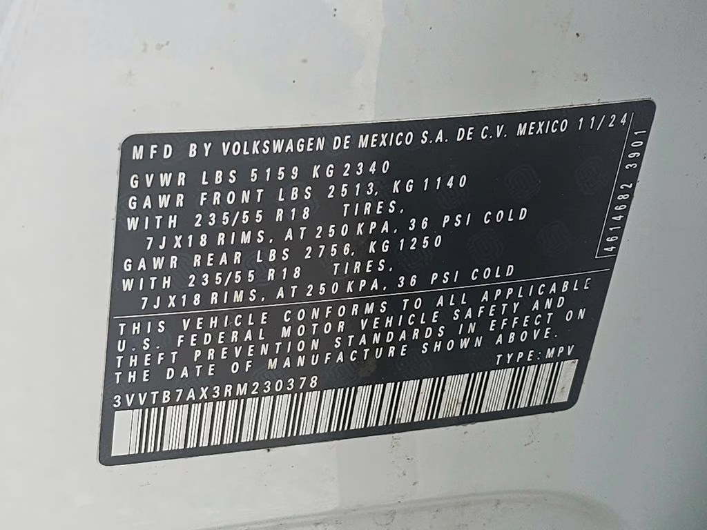 2024 Pure White Volkswagen Tiguan 2.0T Wolfsburg Edition FWD SUV