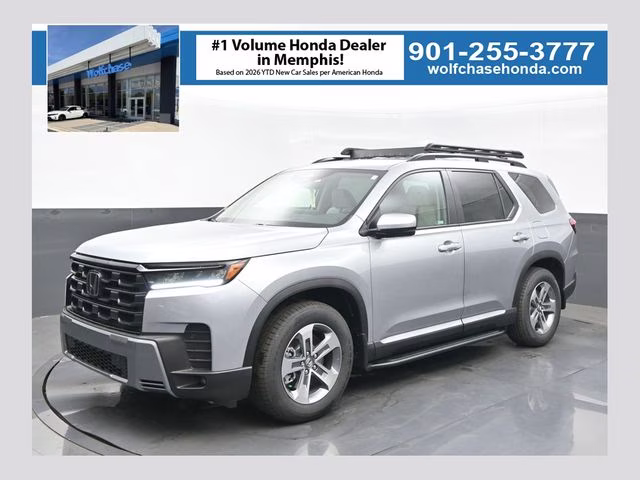2026 Solar Silver Metallic Honda Pilot EX-L AWD SUV