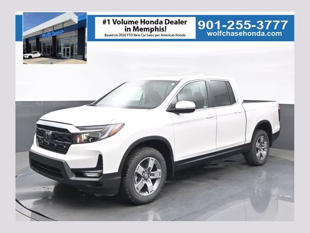 2026 Platinum White Pearl Honda Ridgeline RTL AWD Truck