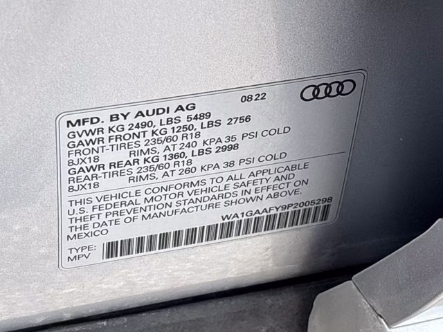 2023 Florett Silver Metallic Audi Q5 S line Premium AWD SUV