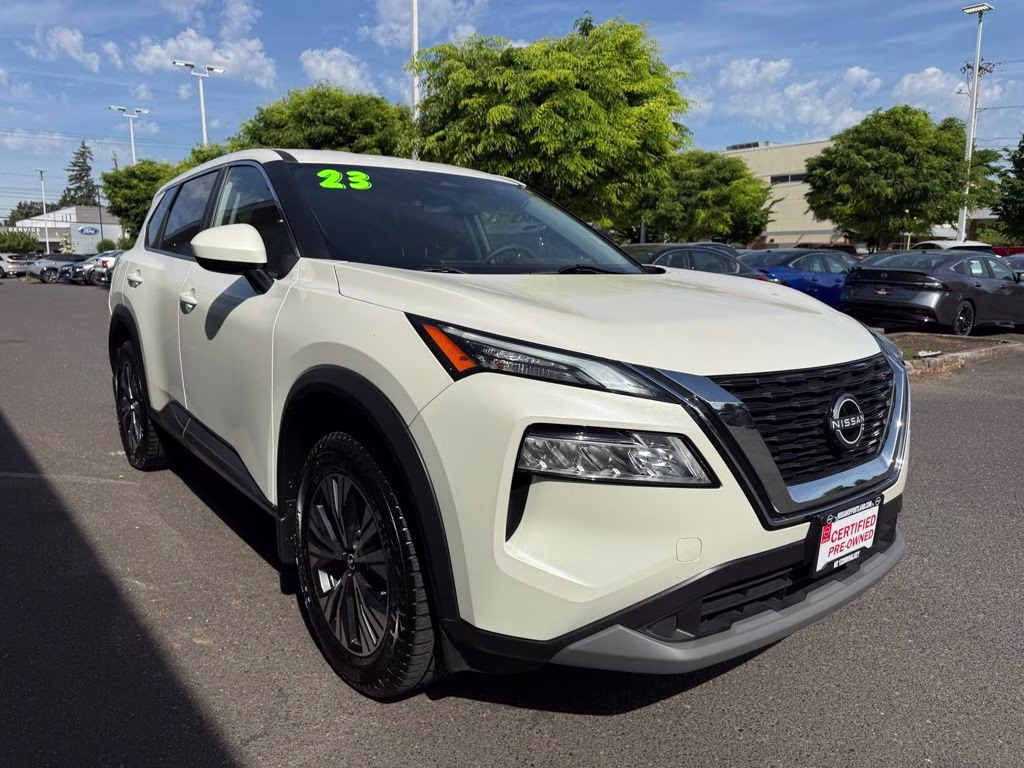 2023 Pearl White Tricoat Nissan Rogue SV AWD SUV