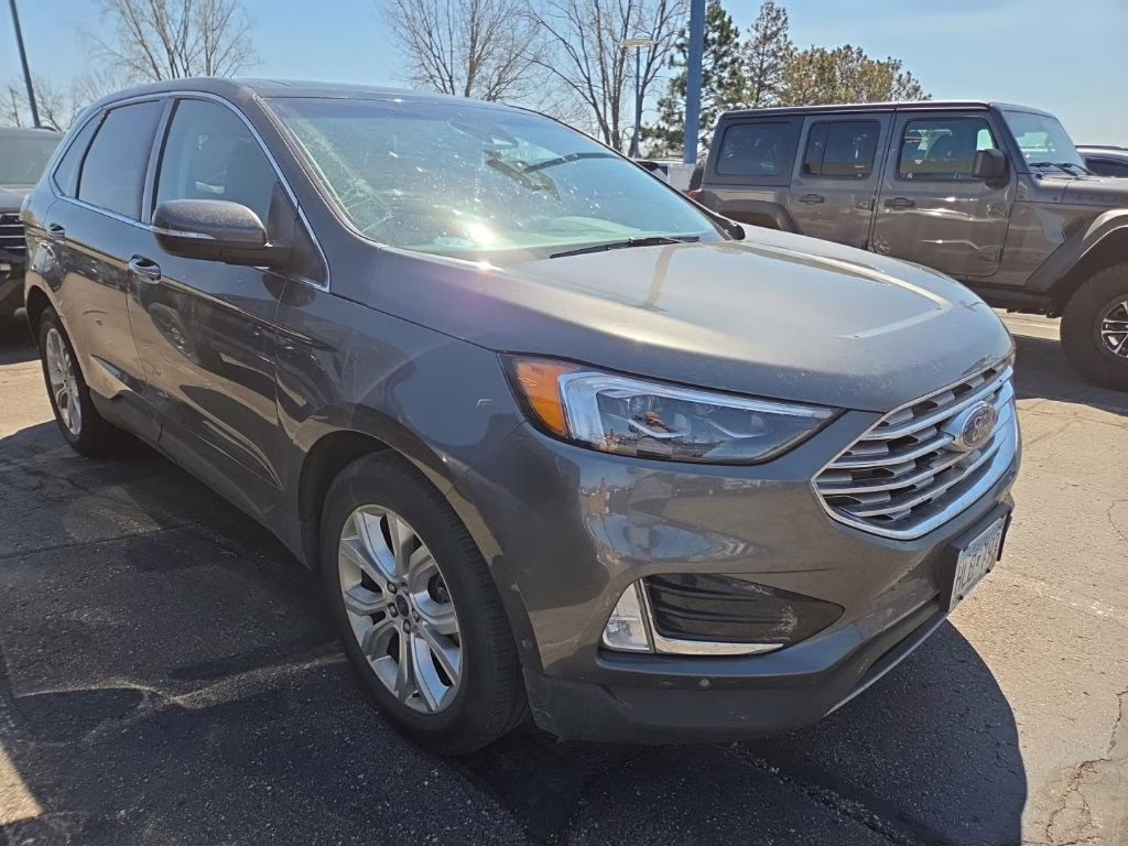 2020 Magnetic Metallic Ford Edge Titanium w/Adapt Cruise & Pano Roof AWD SUV