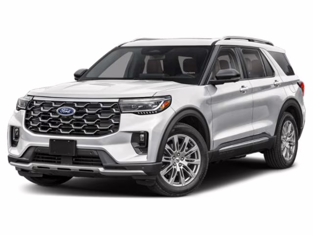 2026 Space White Metallic Ford Explorer Platinum RWD SUV