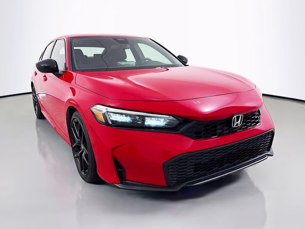 2025 Red Honda Civic Sport FWD Sedan