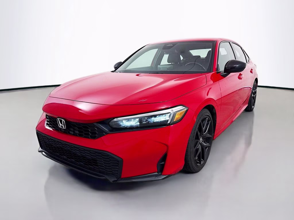 2025 Red Honda Civic Sport FWD Sedan