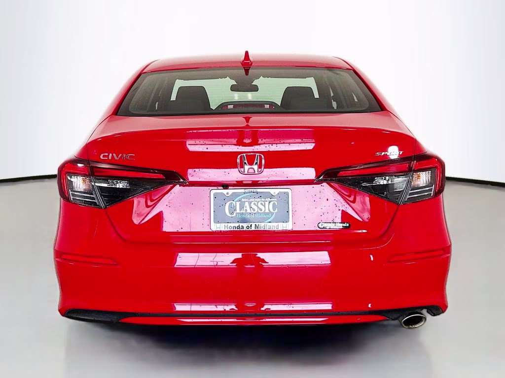 2025 Red Honda Civic Sport FWD Sedan