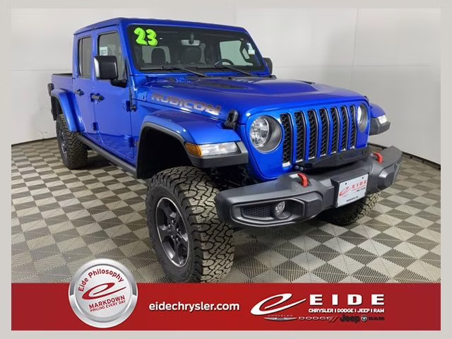 2023 Hydro Blue Pearlcoat Jeep Gladiator Rubicon 4X4 Truck
