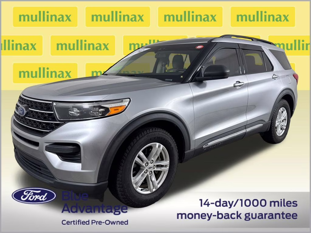 2020 Iconic Silver Metallic Ford Explorer XLT RWD SUV