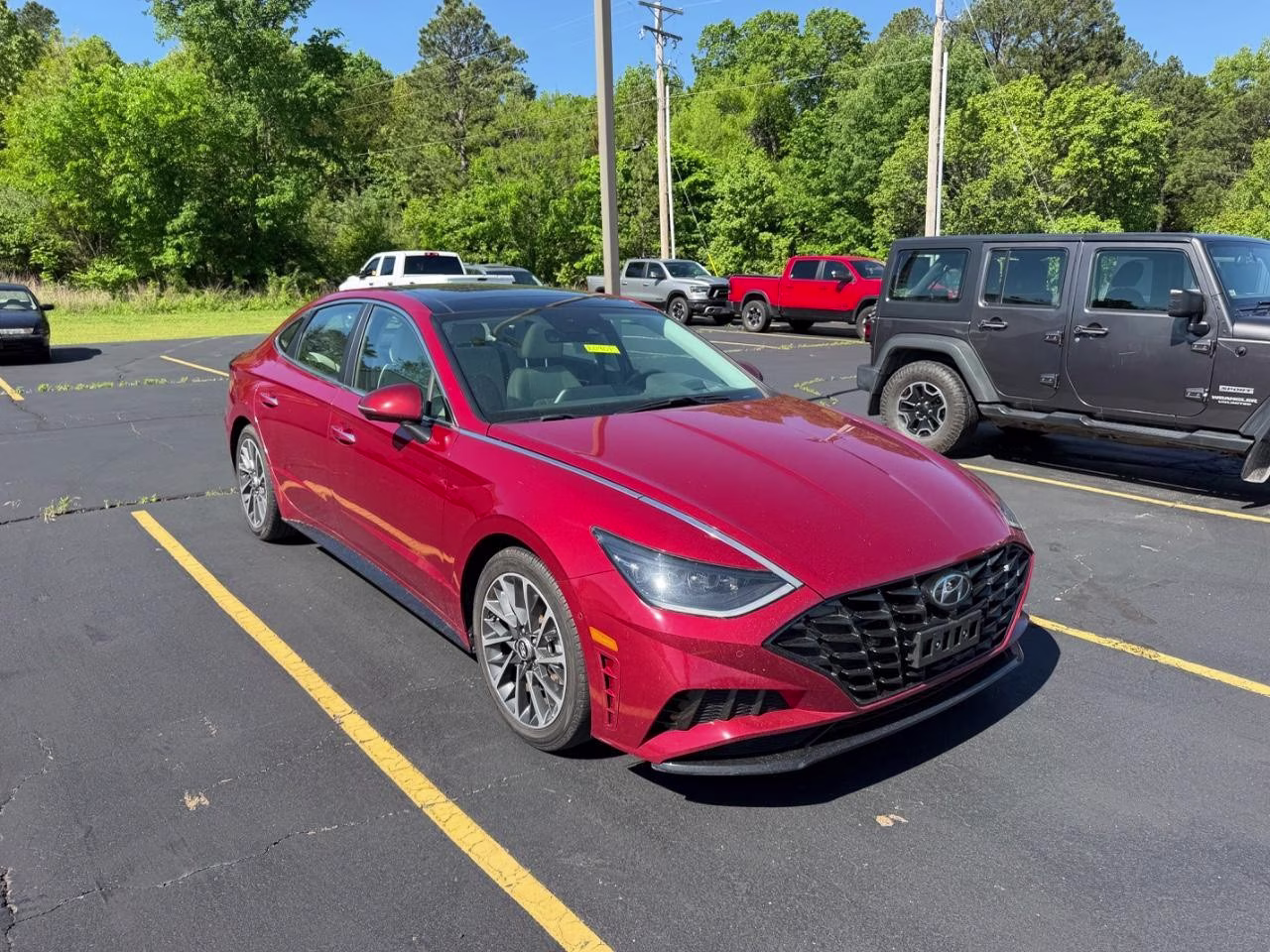 2023 Ultimate Red Hyundai Sonata Limited FWD Sedan