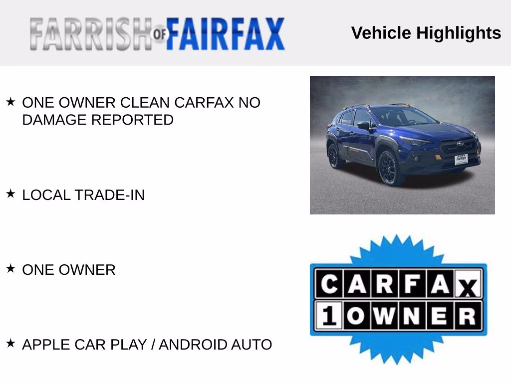 2024 Sapphire Blue Pearl Subaru Crosstrek Wilderness AWD SUV