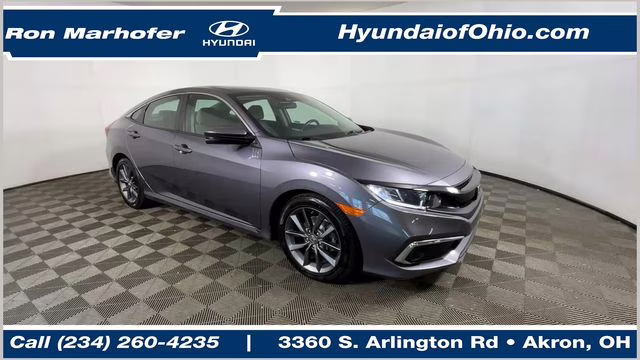 2020 Modern Steel Metallic Honda Civic EX FWD Sedan