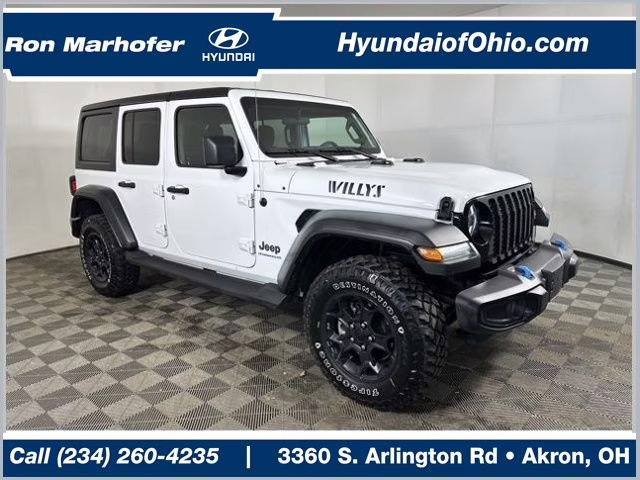 2023 Bright White Clearcoat Jeep Wrangler Base 4xe 4X4 SUV