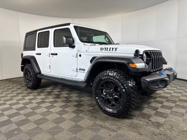 2023 Bright White Clearcoat Jeep Wrangler Base 4xe 4X4 SUV