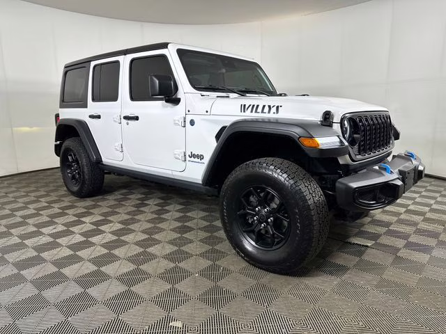 2024 Bright White Clearcoat Jeep Wrangler Willys 4xe 4X4 SUV