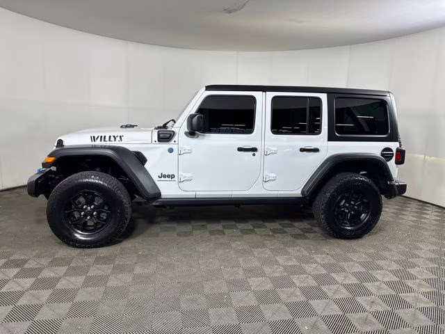2024 Bright White Clearcoat Jeep Wrangler Willys 4xe 4X4 SUV