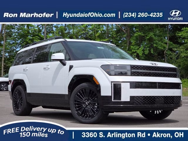 2026 Serenity White Hyundai Santa Fe Hybrid Calligraphy AWD SUV