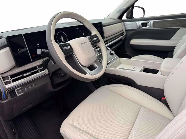 2026 Serenity White Hyundai Santa Fe Hybrid Calligraphy AWD SUV