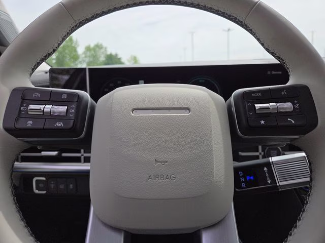 2026 Serenity White Hyundai Santa Fe Hybrid Calligraphy AWD SUV