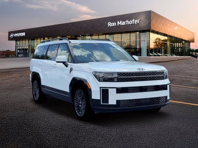 2026 Serenity White Hyundai Santa Fe Hybrid Calligraphy AWD SUV