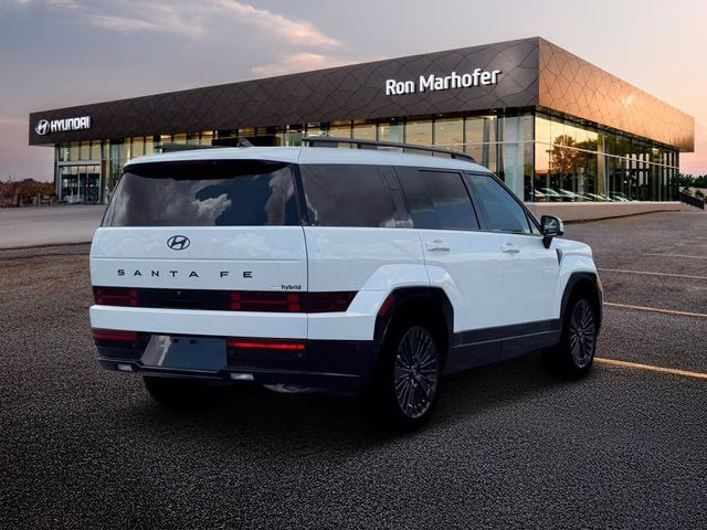 2026 Serenity White Hyundai Santa Fe Hybrid Calligraphy AWD SUV