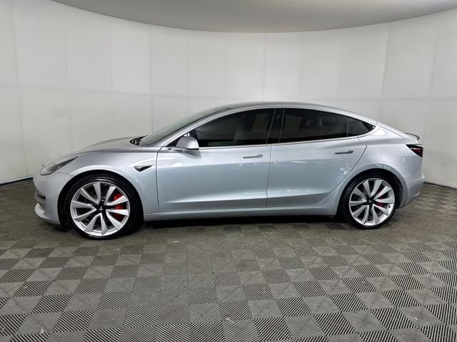2018 Silver Tesla Model 3 Performance AWD Sedan