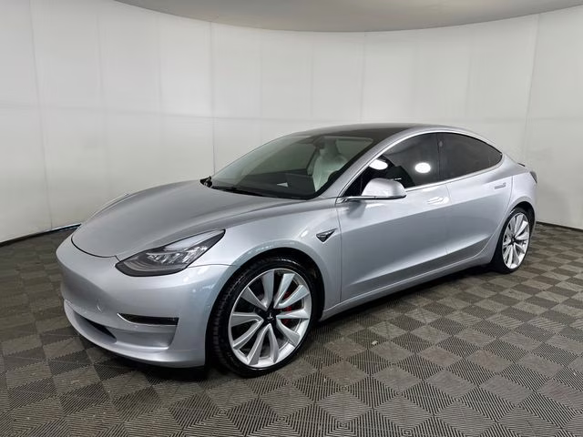 2018 Silver Tesla Model 3 Performance AWD Sedan