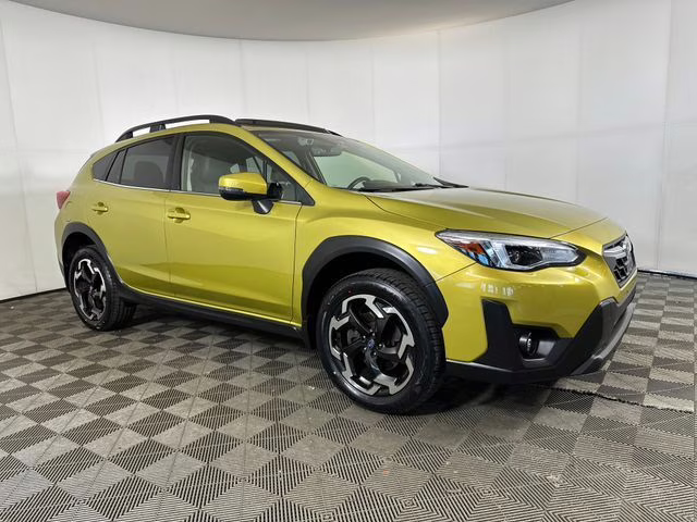 2021 Yellow Subaru Crosstrek Limited AWD SUV