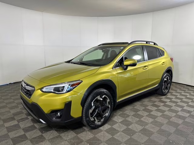 2021 Yellow Subaru Crosstrek Limited AWD SUV