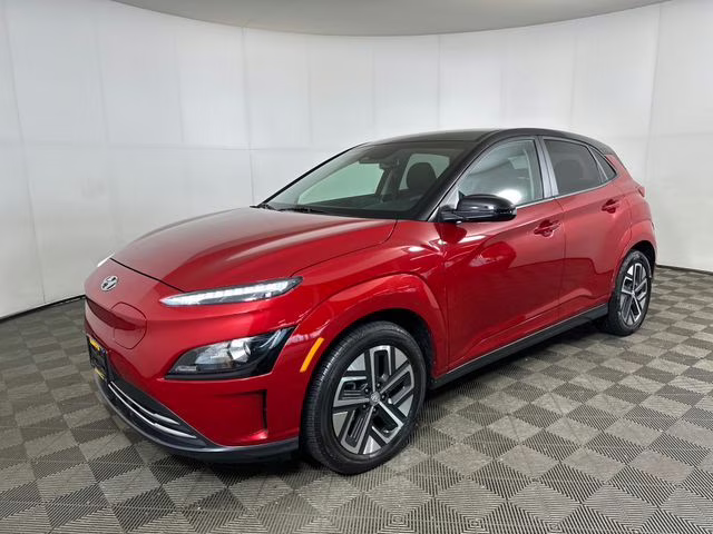2023 Pulse Red w/Black Roof Hyundai Kona Electric SE FWD SUV