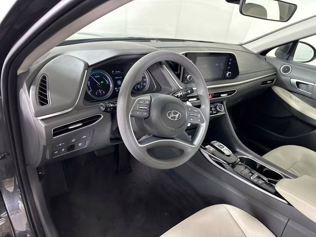 2023 Portofino Gray Hyundai Sonata Hybrid Blue FWD Sedan