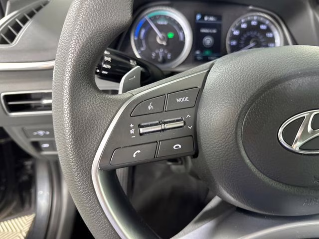 2023 Portofino Gray Hyundai Sonata Hybrid Blue FWD Sedan