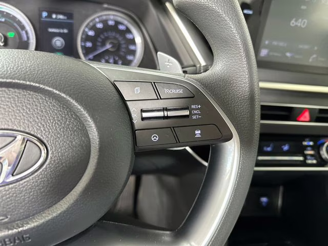 2023 Portofino Gray Hyundai Sonata Hybrid Blue FWD Sedan