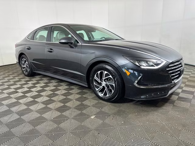 2023 Portofino Gray Hyundai Sonata Hybrid Blue FWD Sedan