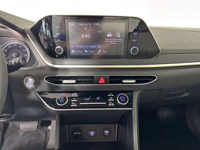 2023 Portofino Gray Hyundai Sonata Hybrid Blue FWD Sedan