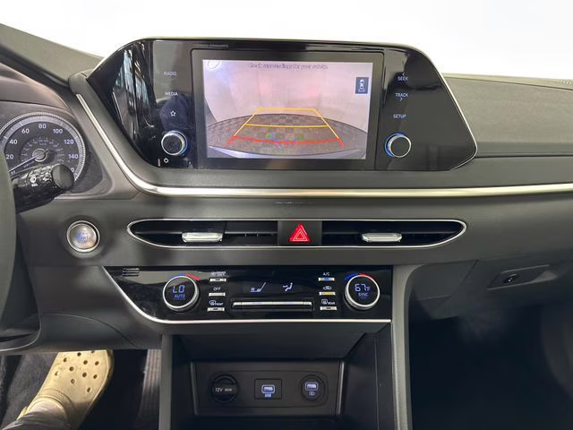 2023 Portofino Gray Hyundai Sonata Hybrid Blue FWD Sedan