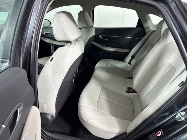 2023 Portofino Gray Hyundai Sonata Hybrid Blue FWD Sedan