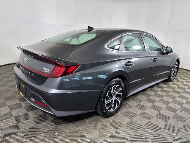 2023 Portofino Gray Hyundai Sonata Hybrid Blue FWD Sedan