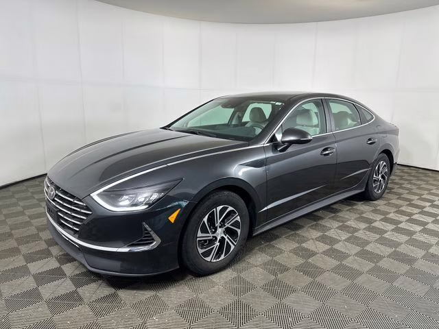 2023 Portofino Gray Hyundai Sonata Hybrid Blue FWD Sedan