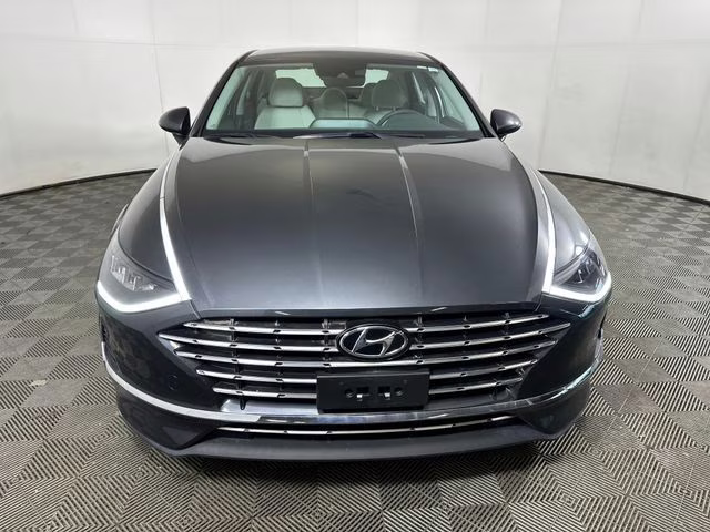 2023 Portofino Gray Hyundai Sonata Hybrid Blue FWD Sedan